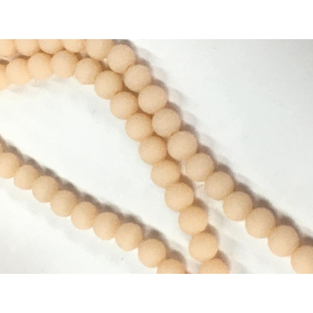 Cristal Redondo Facetado Nude Mate Mm Dopals