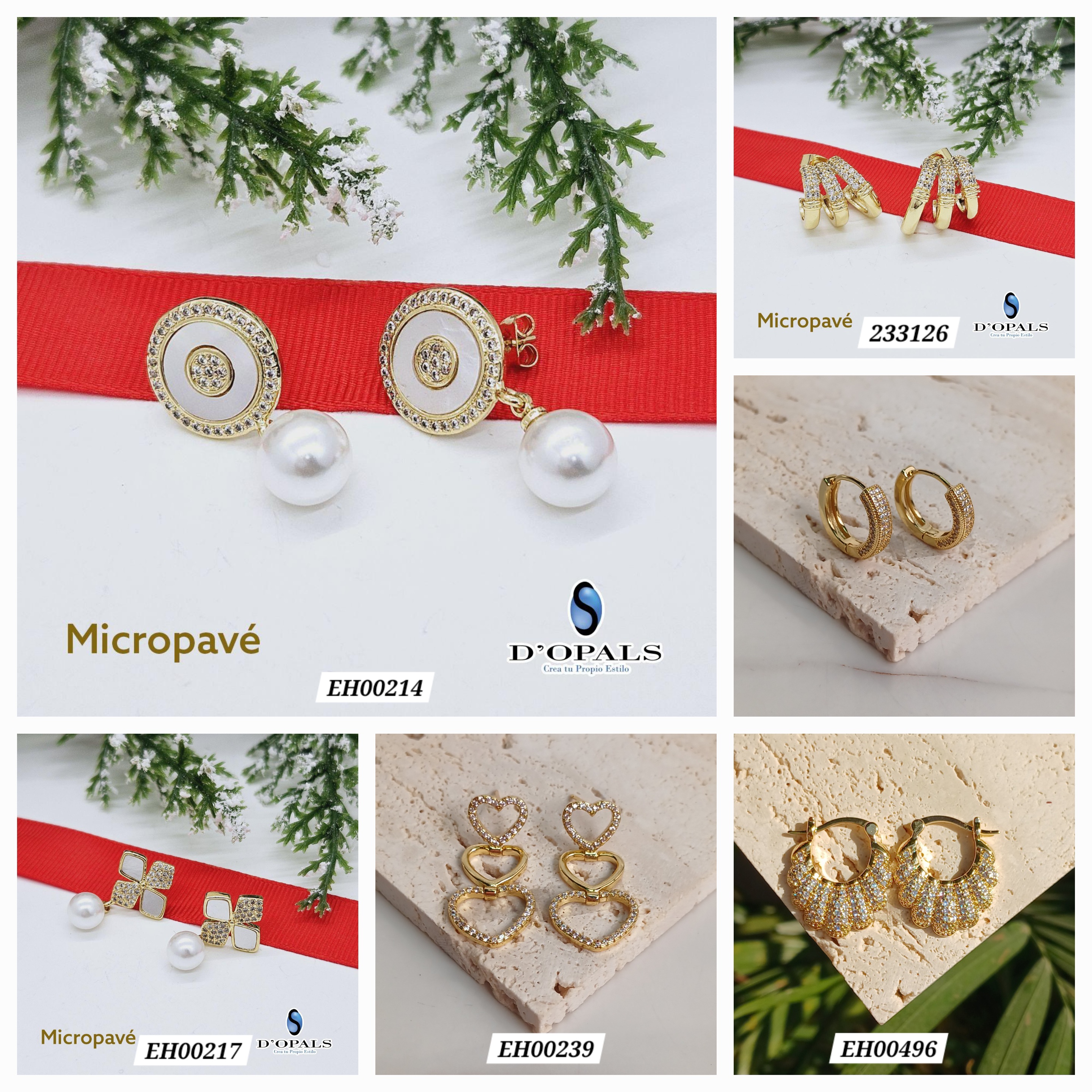 HOOPS Y ARETES DE MICROCIRCONIA