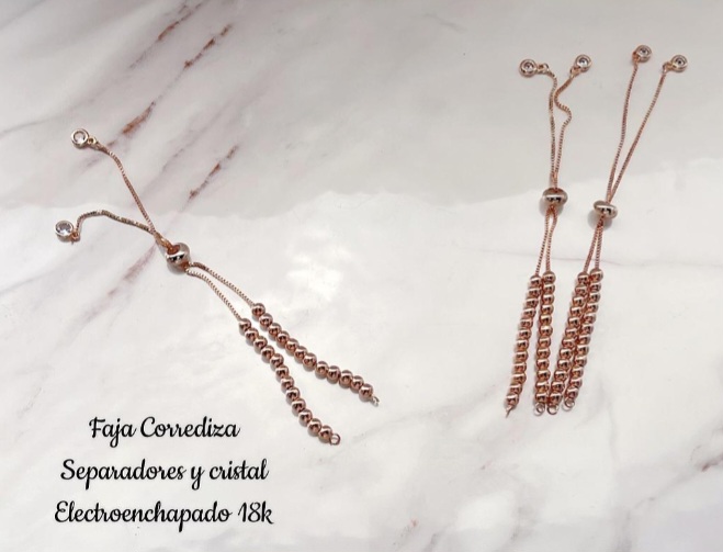 FAJA CORREDIZA CON SEPARADOR Y CRISTAL ELECTROENCHAPADO