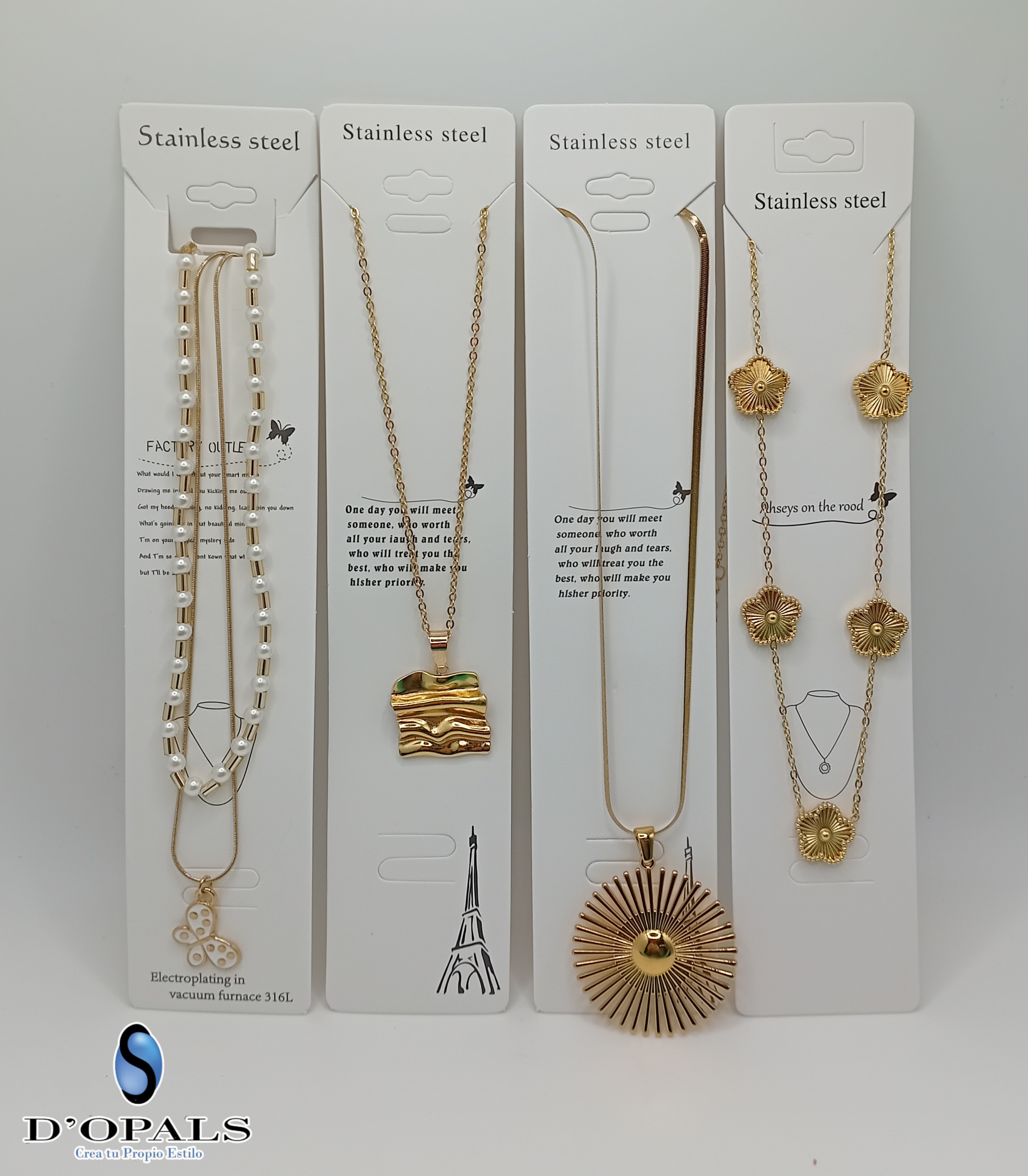 CADENAS TERMINADAS CON DIJES DE ACERO INOXIDABLE