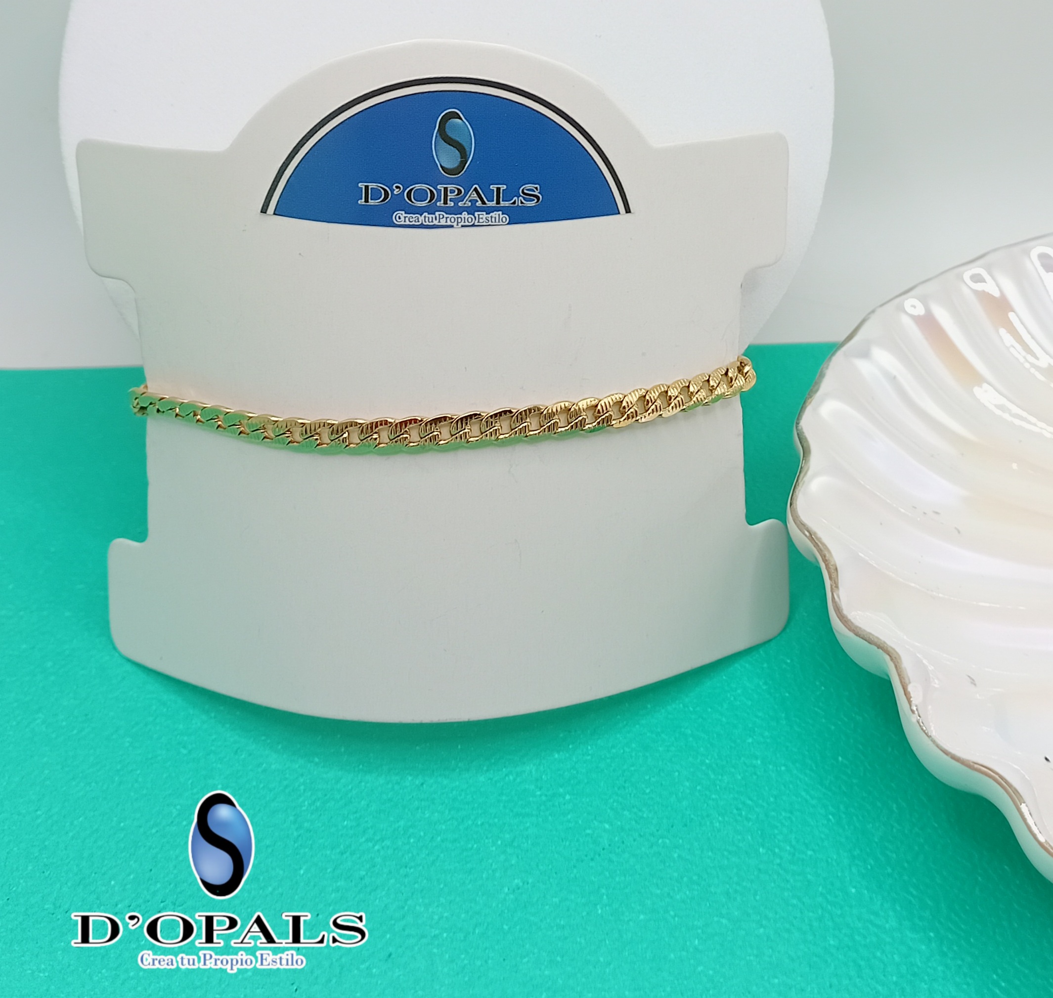 PULSERA TERMINADA DE ACERO INOXIDABLE 16CM