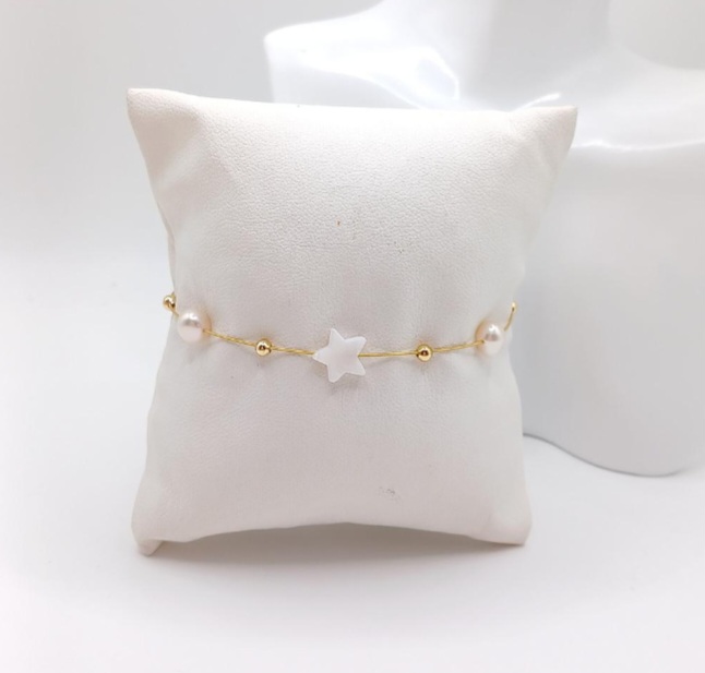 PULSERAS TERMINADAS CON PERLAS Y PIEDRAS
