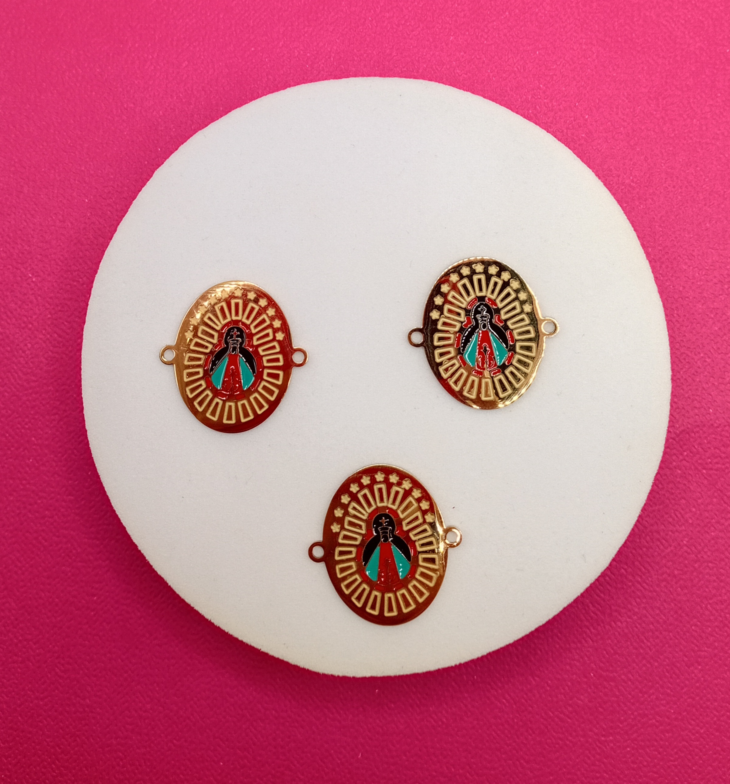 DIJE VIRGEN DE SUYAPA ACERO 25X18MM