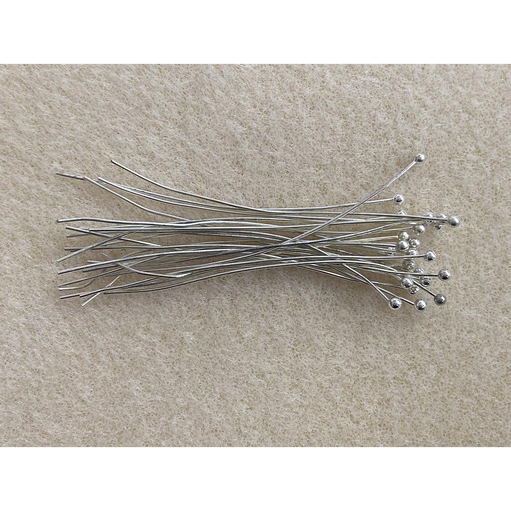 PINES DE FANTASIA PLATEADOS 2 PULGADAS 0.5X50 25PCS
