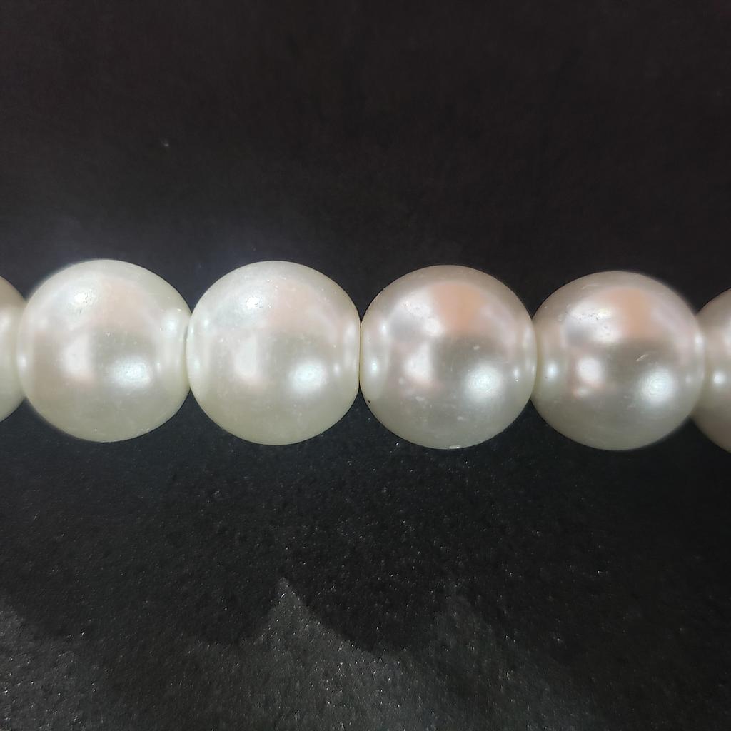 PERLA ACRILICA BLANCA CON VIDRIO 10MM