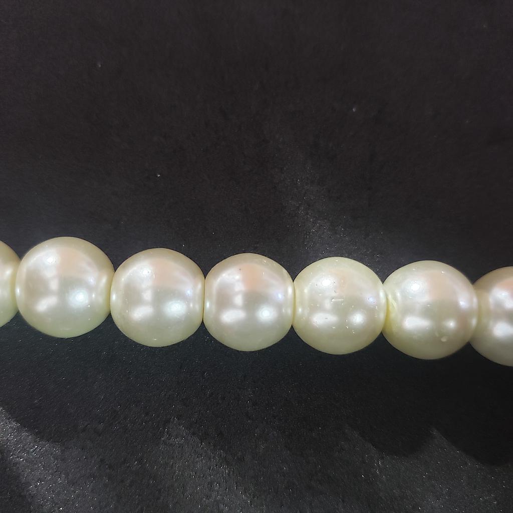 PERLA ACRILICA BEIGE CON VIDRIO 10MM