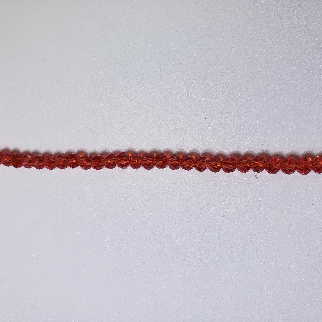 CRISTAL RONDEL  ROJO MANZANA 6MM