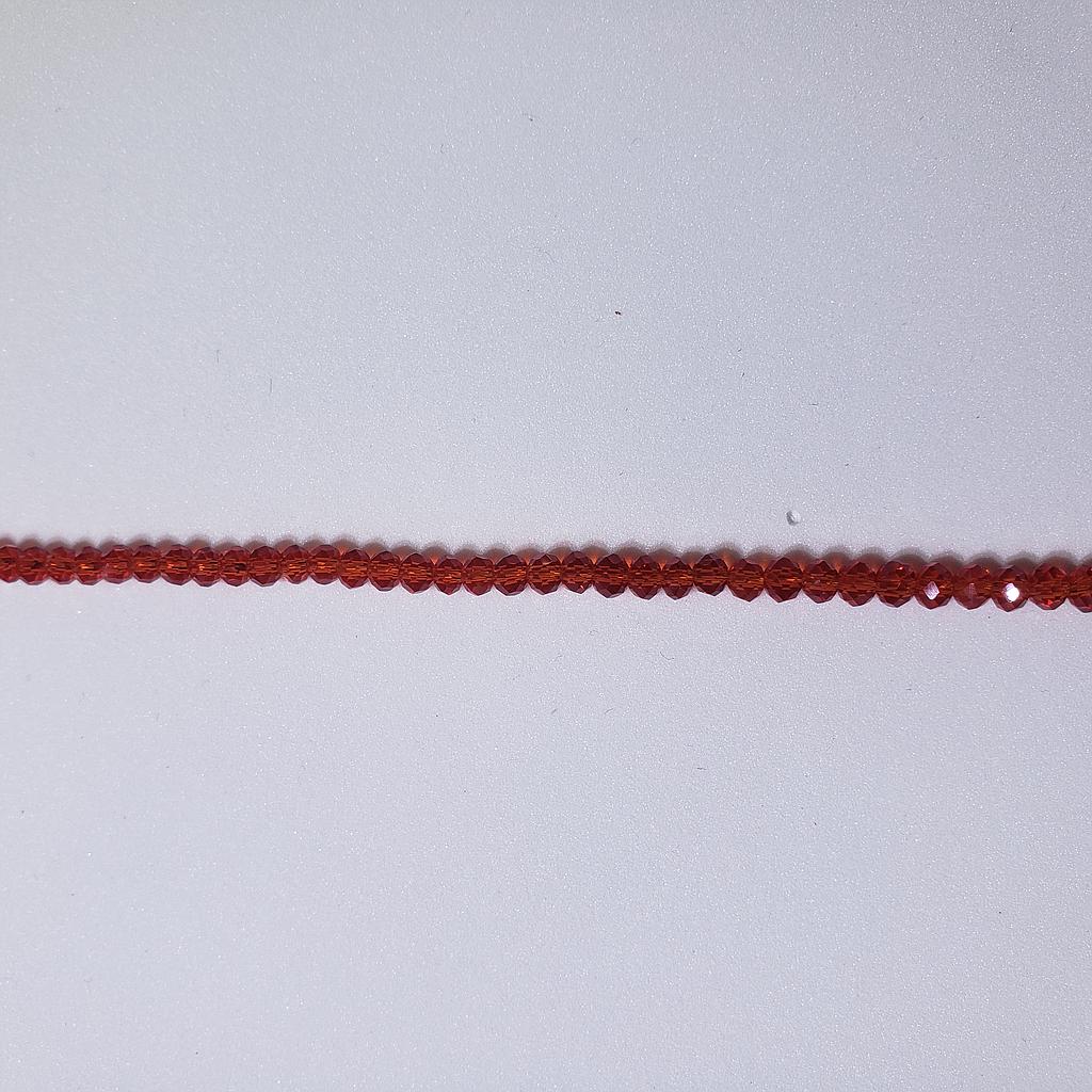 CRISTAL RONDEL  ROJO MANZANA 4MM
