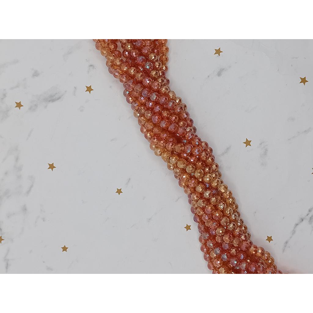 CRISTAL FACETEADO NARANJA TORNAZOL 6MM