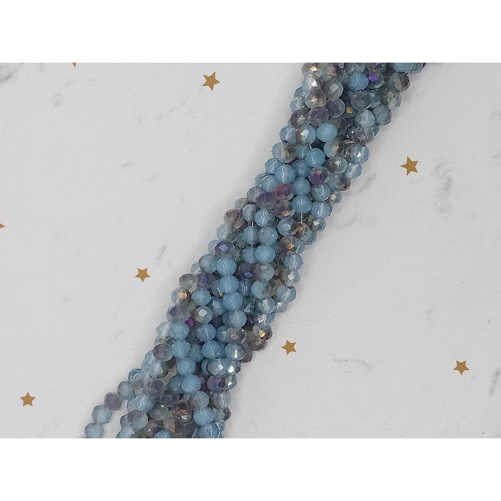 CRISTAL RONDEL AZUL Y PURPURA 4MM