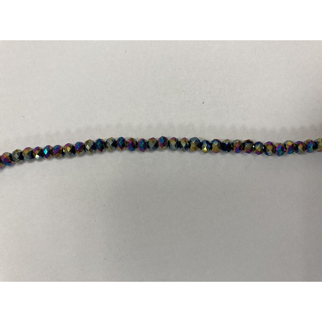 CRISTAL RONDEL MULTICOLOR METALICO TORNASOL 4MM