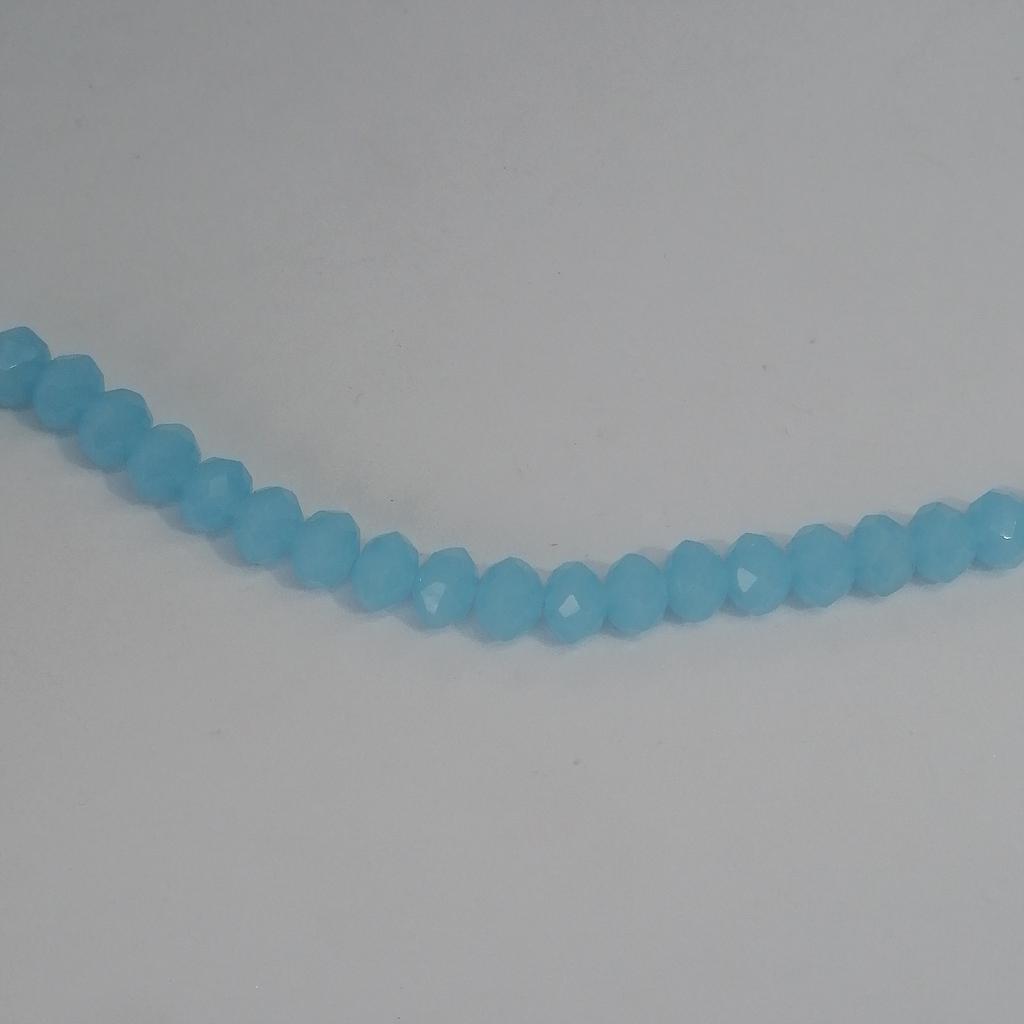 CRISTAL RONDEL MATE AZUL CELESTE 8MM