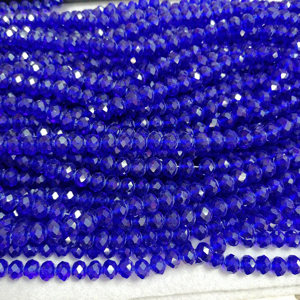 CRISTAL RONDEL AZUL ELECTRICO 8MM