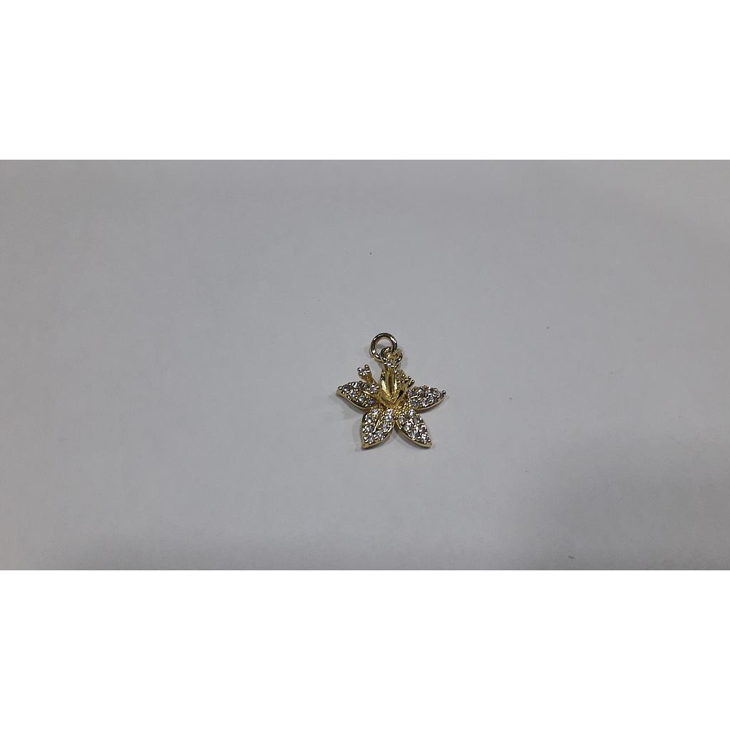 DIJE FLOR ORQUIDEA MICROCIRCONIA