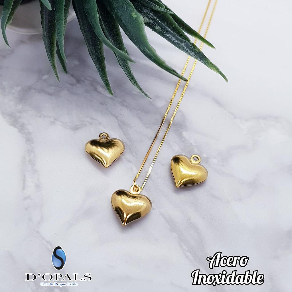 DIJE CORAZON ACERO 12X13MM