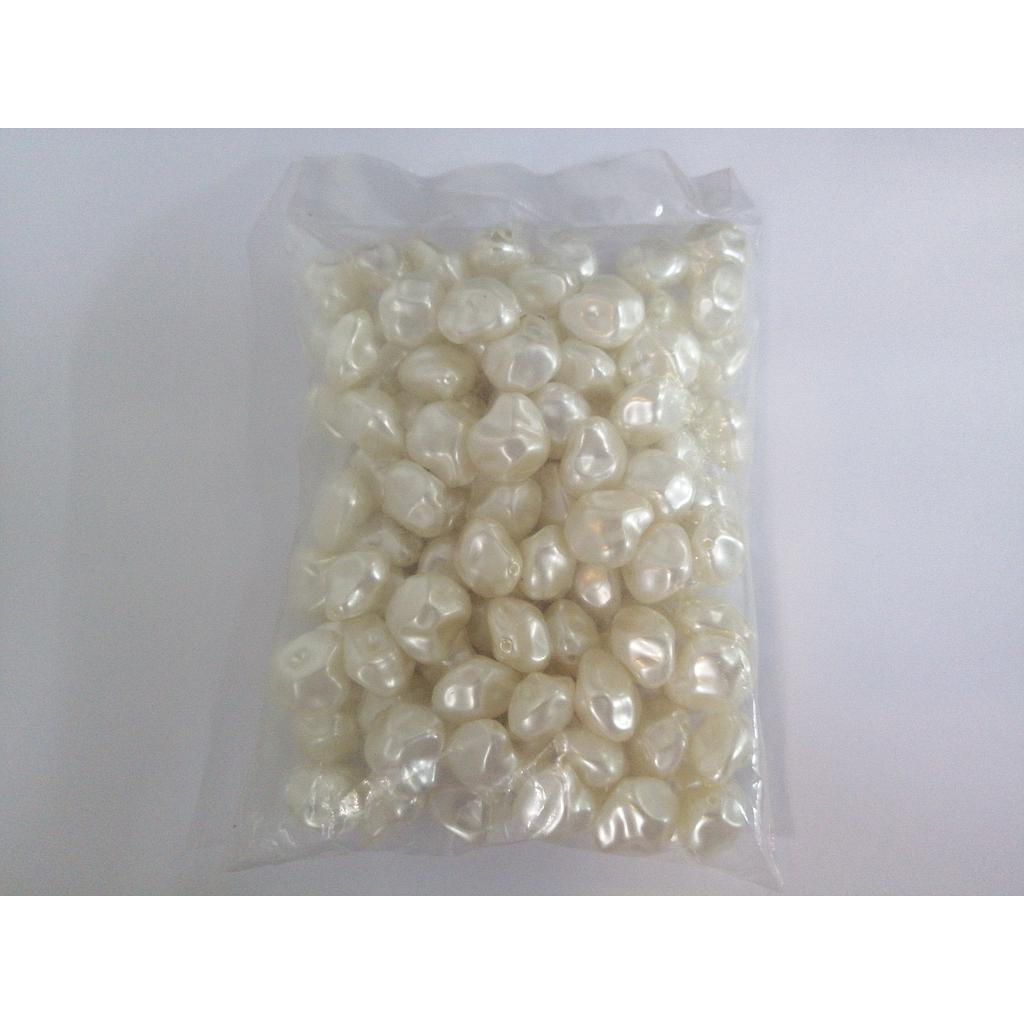 PERLA ACRILICA BARROCA  20X18MM PAQUETE 100 PCS