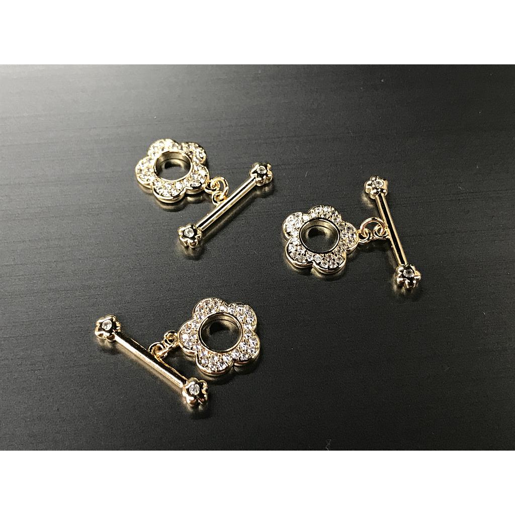 BROCHE FLOR ELECTROENCHAPADO