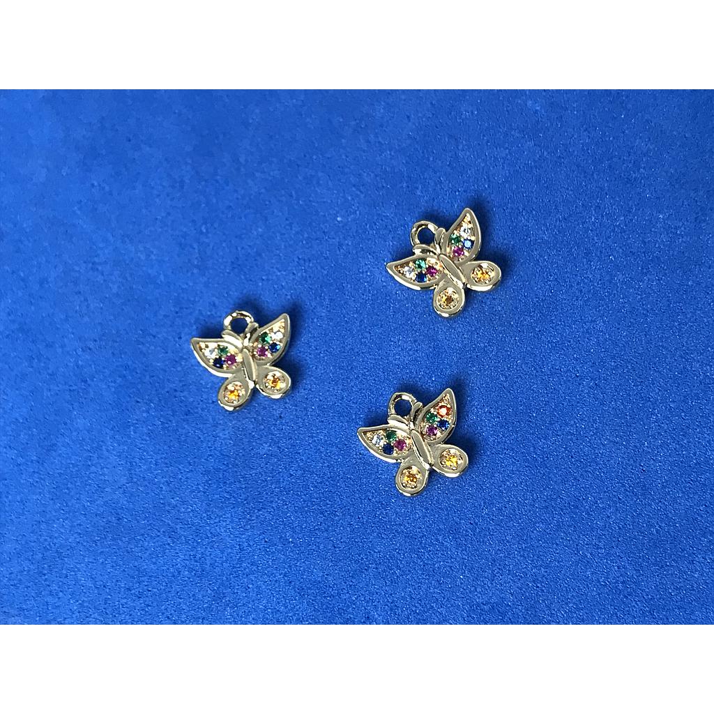 DIJE MARIPOSA 10MM ELECTROENCHAPADO
