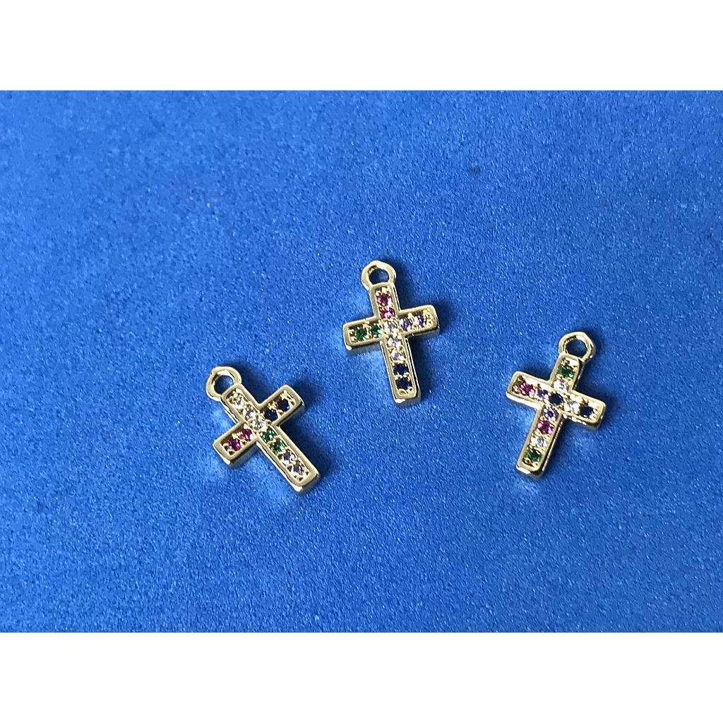 DIJE CRUZ 12MM ELECTROENCHAPADO