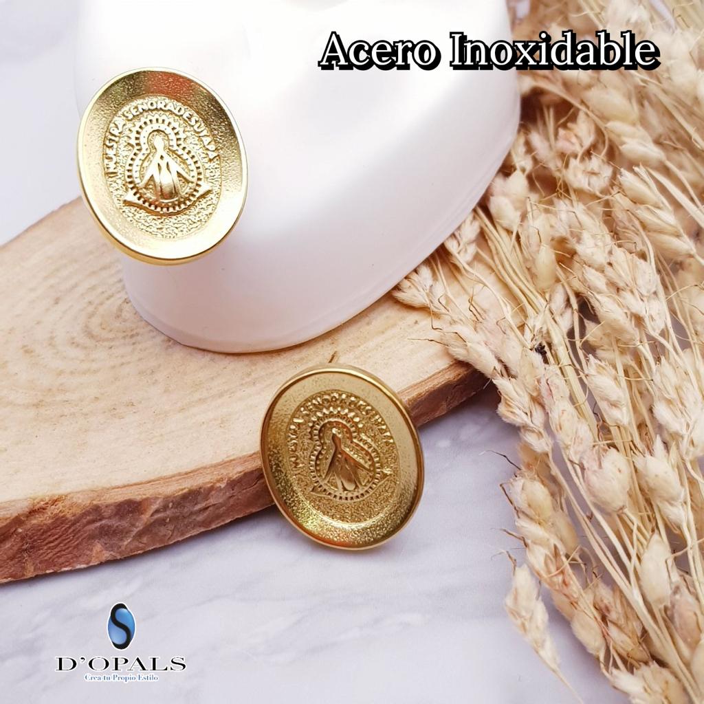 ARETES VIRGEN DE SUYAPA ACERO
