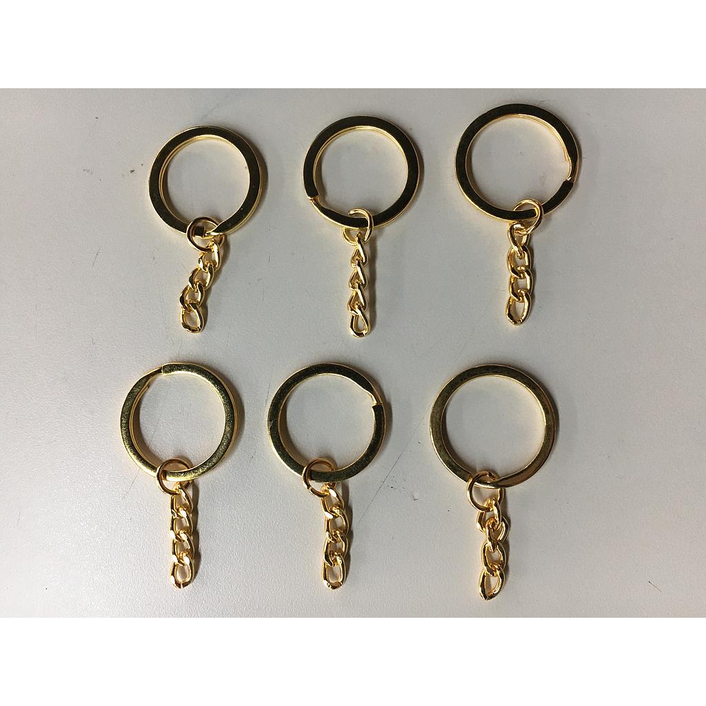 ARGOLLA PARA LLAVERO DORADA 25MM 6PCS