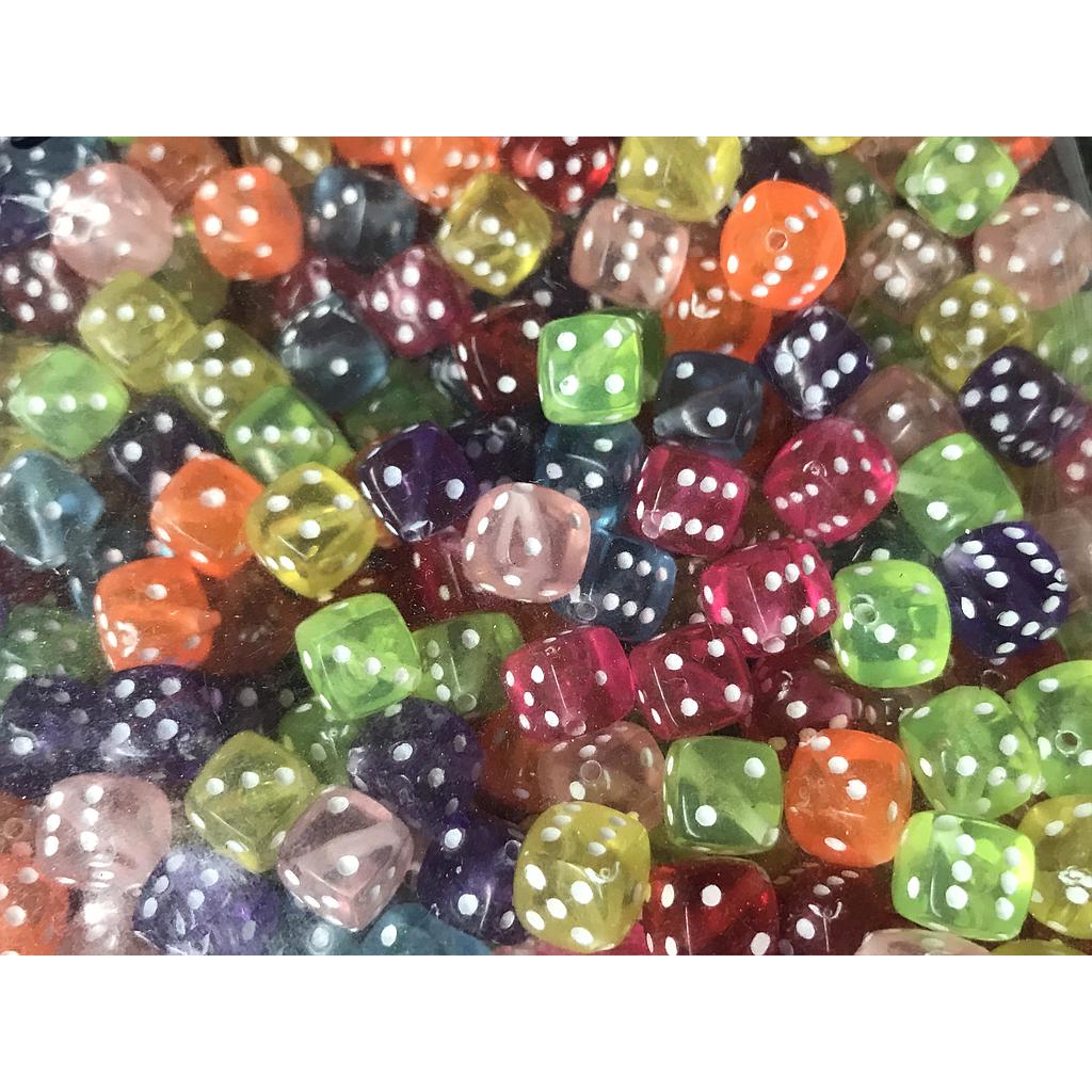 SEPARADOR DADO ACRILICO NEON 8X8MM 10GRS