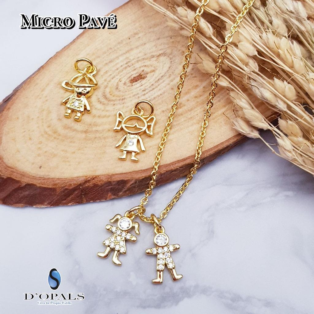 DIJE NIÑOS 14MM MICROCIRCONIA