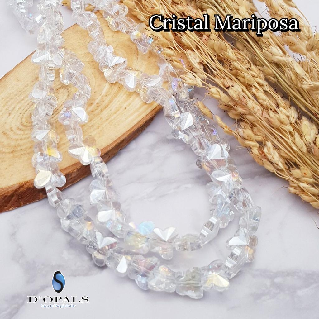 CRISTAL DE MARIPOSA 10MM RISTRA DE 12 PIEZAS