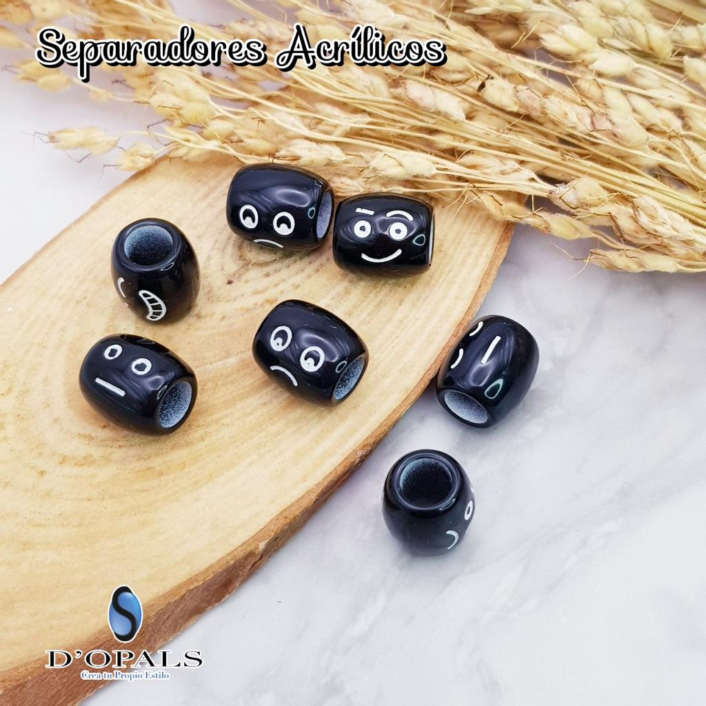 SEPARADORES ACRILICOS EMOJIS CILINDRICOS 10GRS