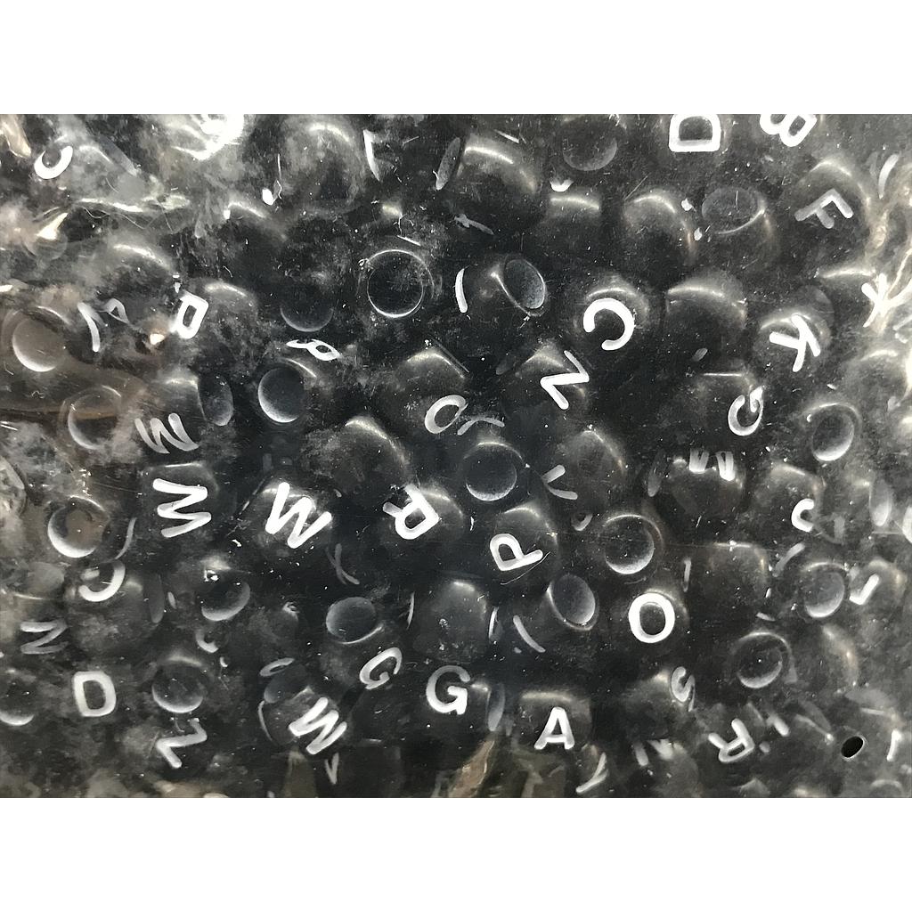 SEPARADORES CILINDRICOS LETRAS NEGRO Y BLANCO PAQUETE 500GRS