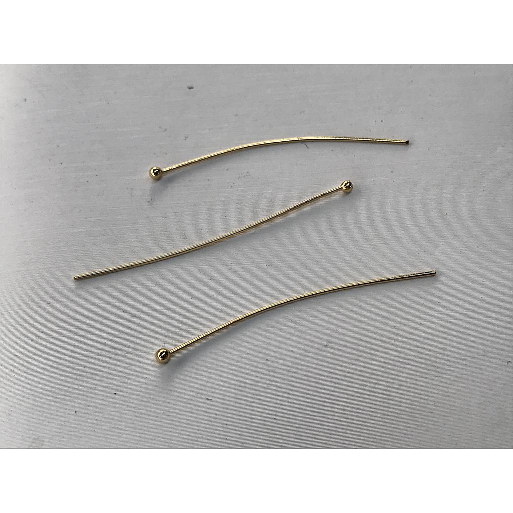 PINES DORADOS DE ACERO 0.6X40MM