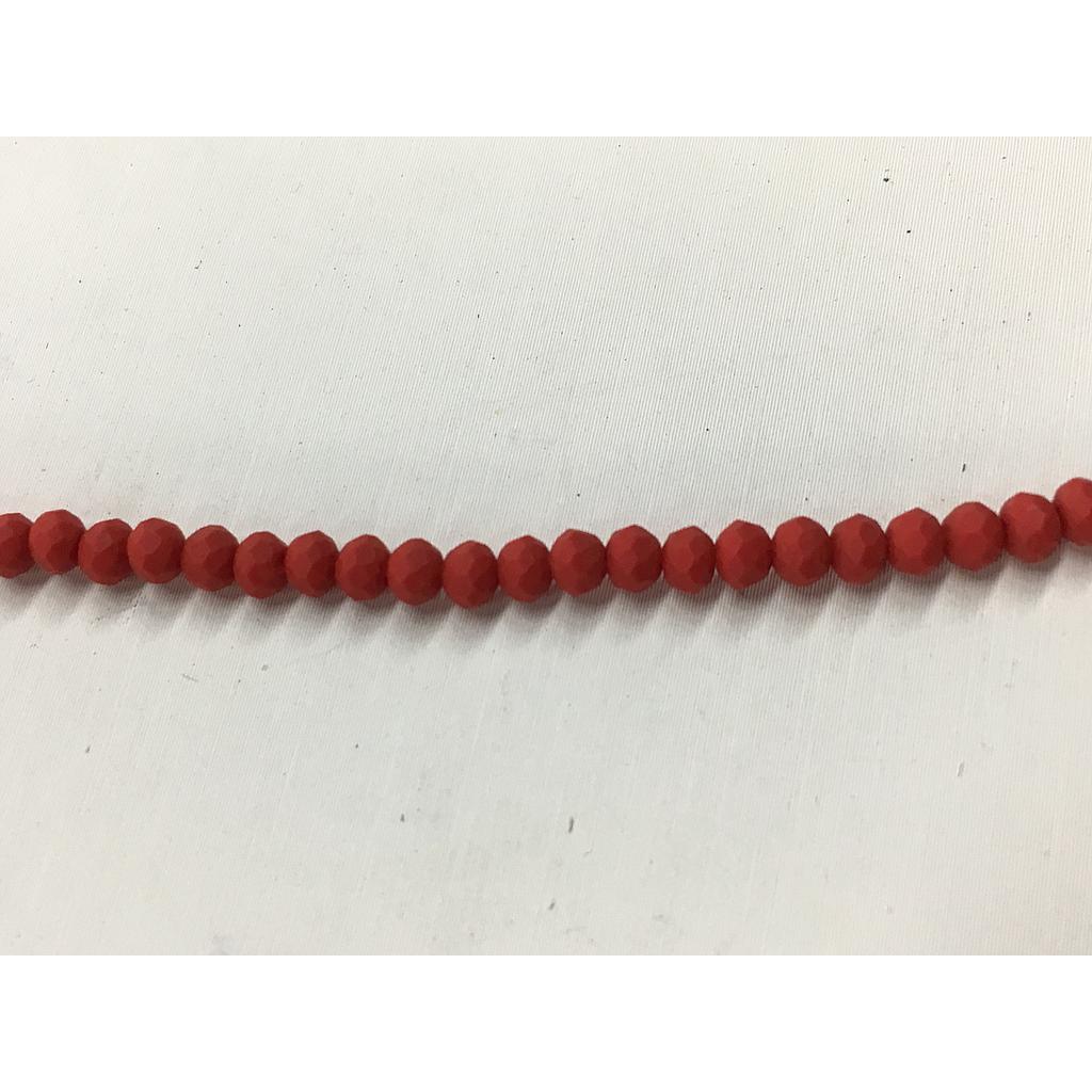 CRISTAL RONDEL MATE ROJO SANGRIA 3MM