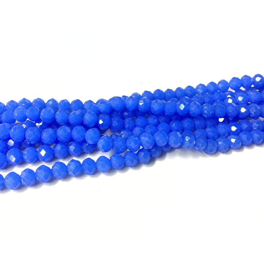 CRISTAL RONDEL MATE AZUL MAYA 6MM