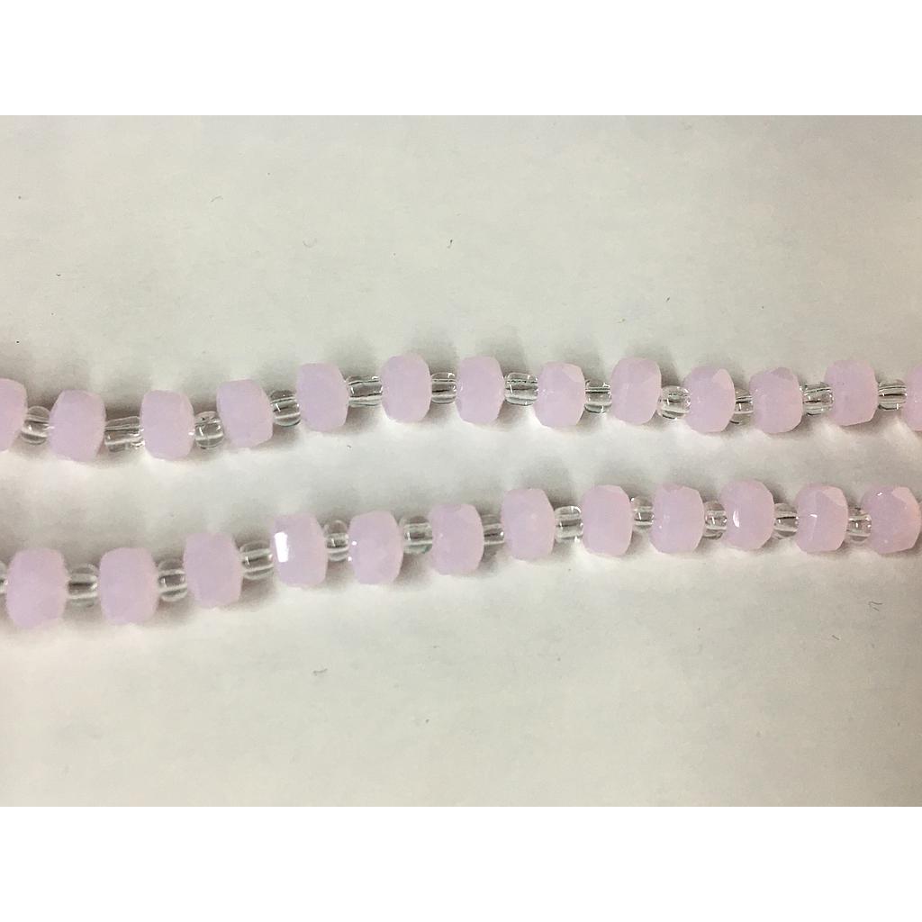 CRISTAL DISCO ROSADO OPALO 6MM