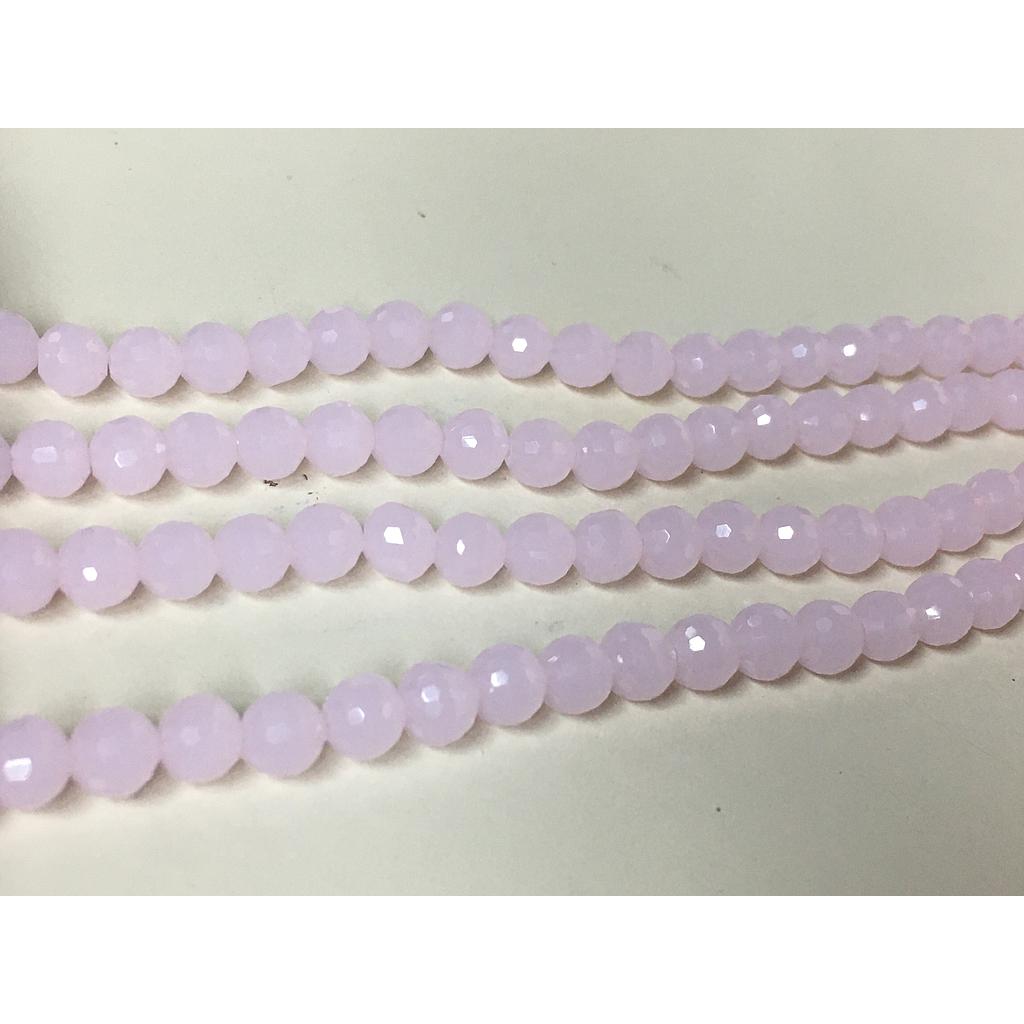 CRISTAL REDONDO FACETADO ROSADO OPALO 6MM