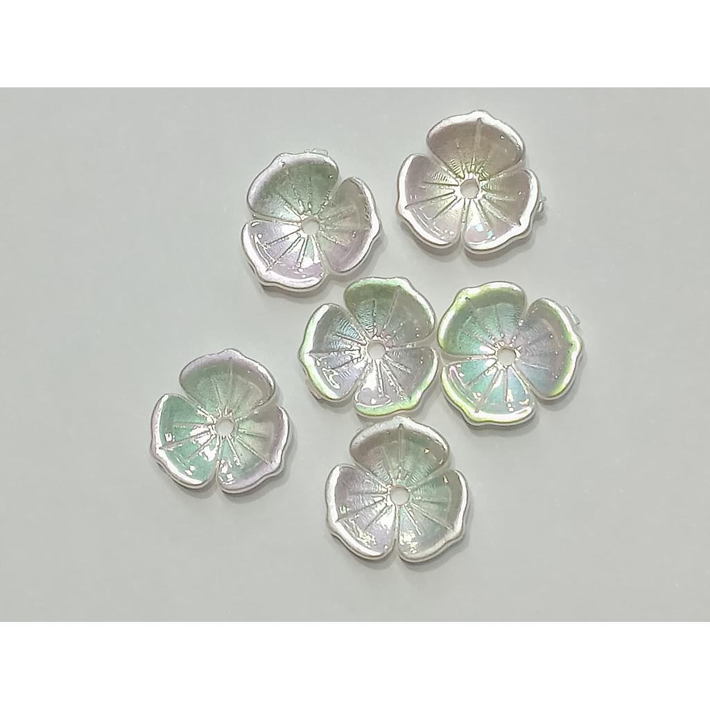 FLOR ACRILICA DE 3 PETALOS 10MM-6PCS