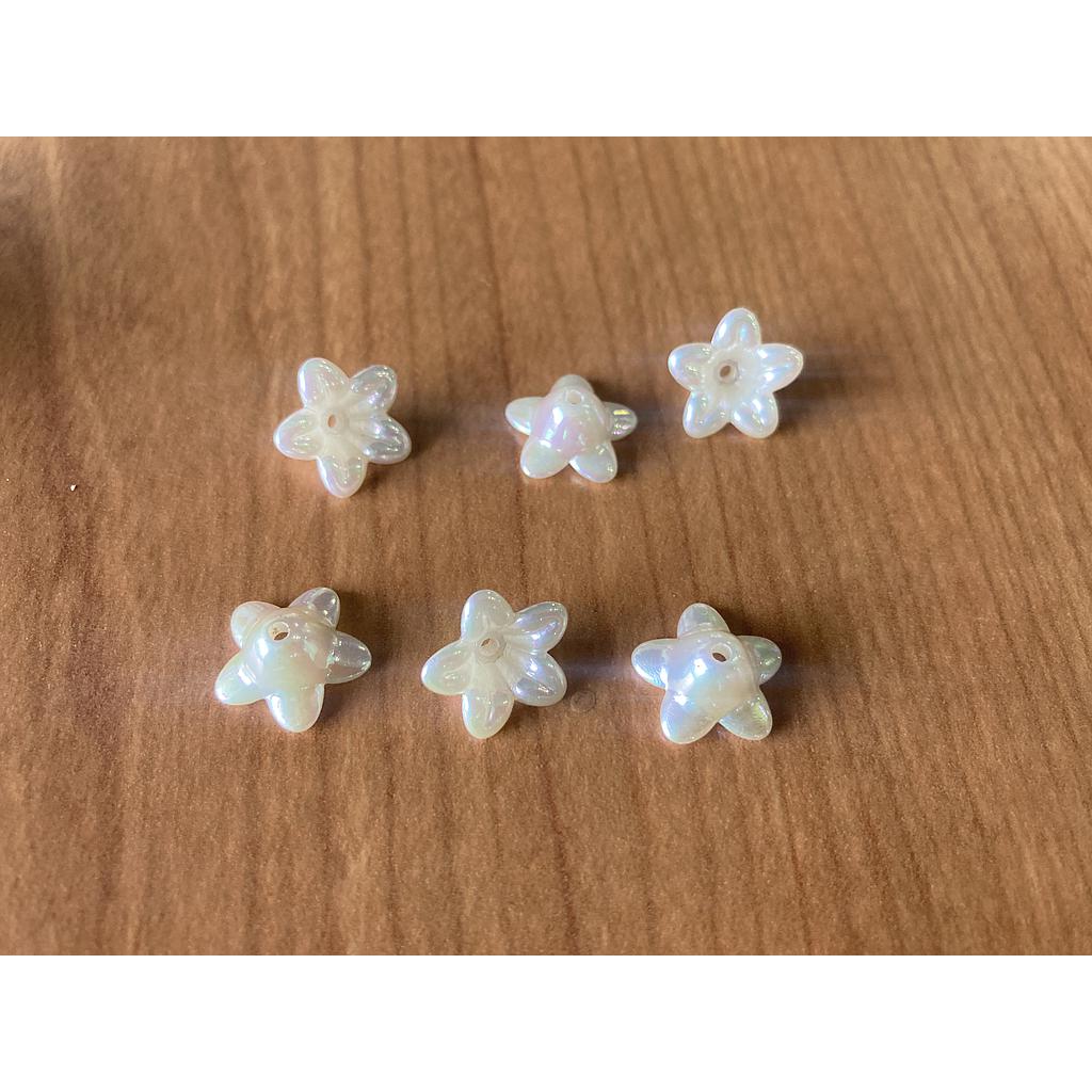 FLOR ACRILICA CASQUITO 12MM-6PCS