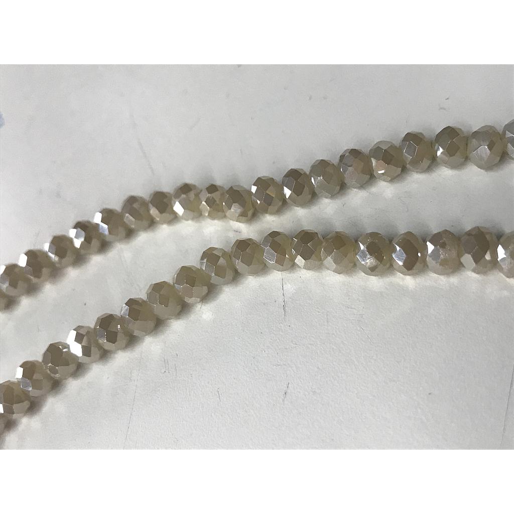 CRISTAL RONDEL BEIGE OSCURO 6MM