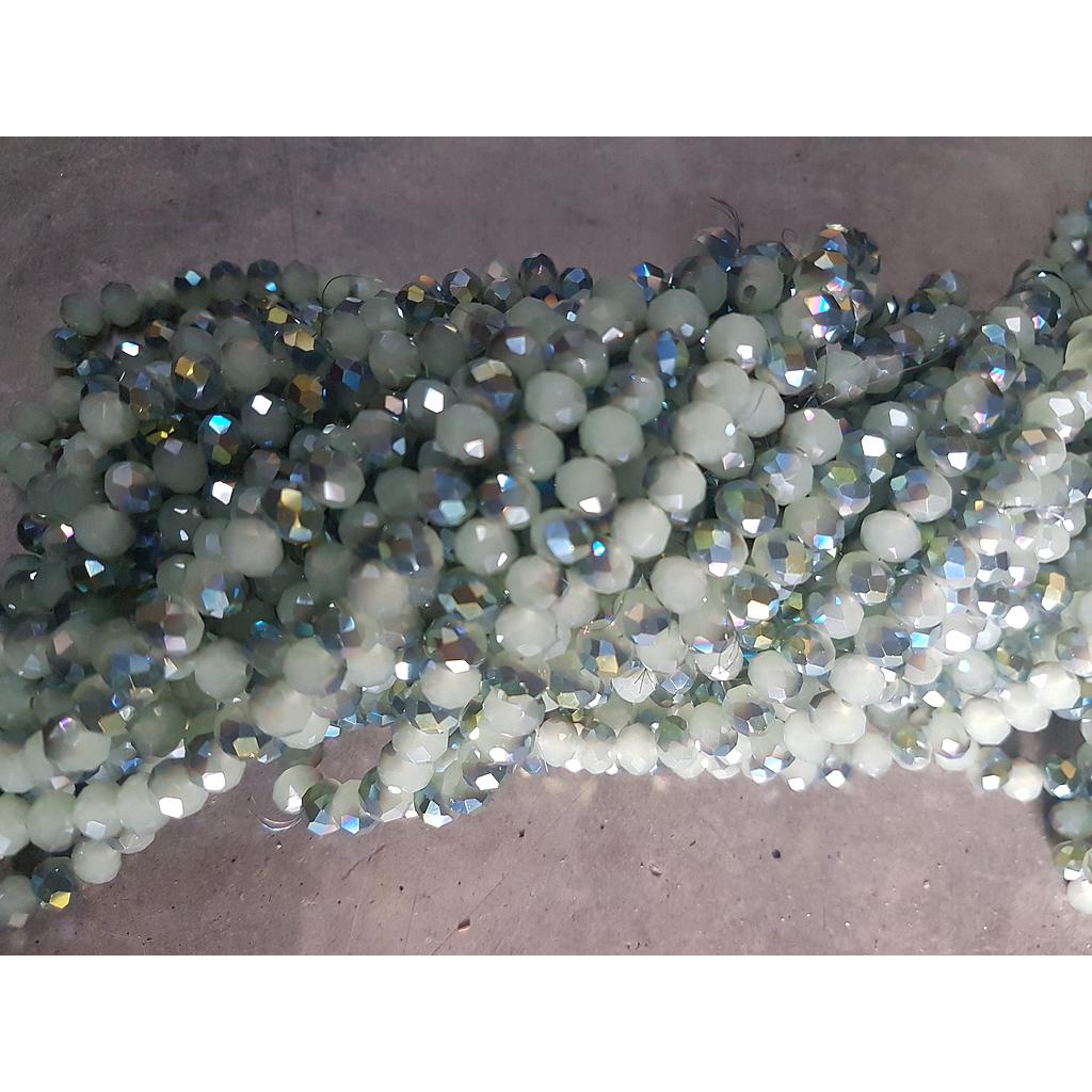 CRISTAL RONDEL VERDE TORNASOL 4MM