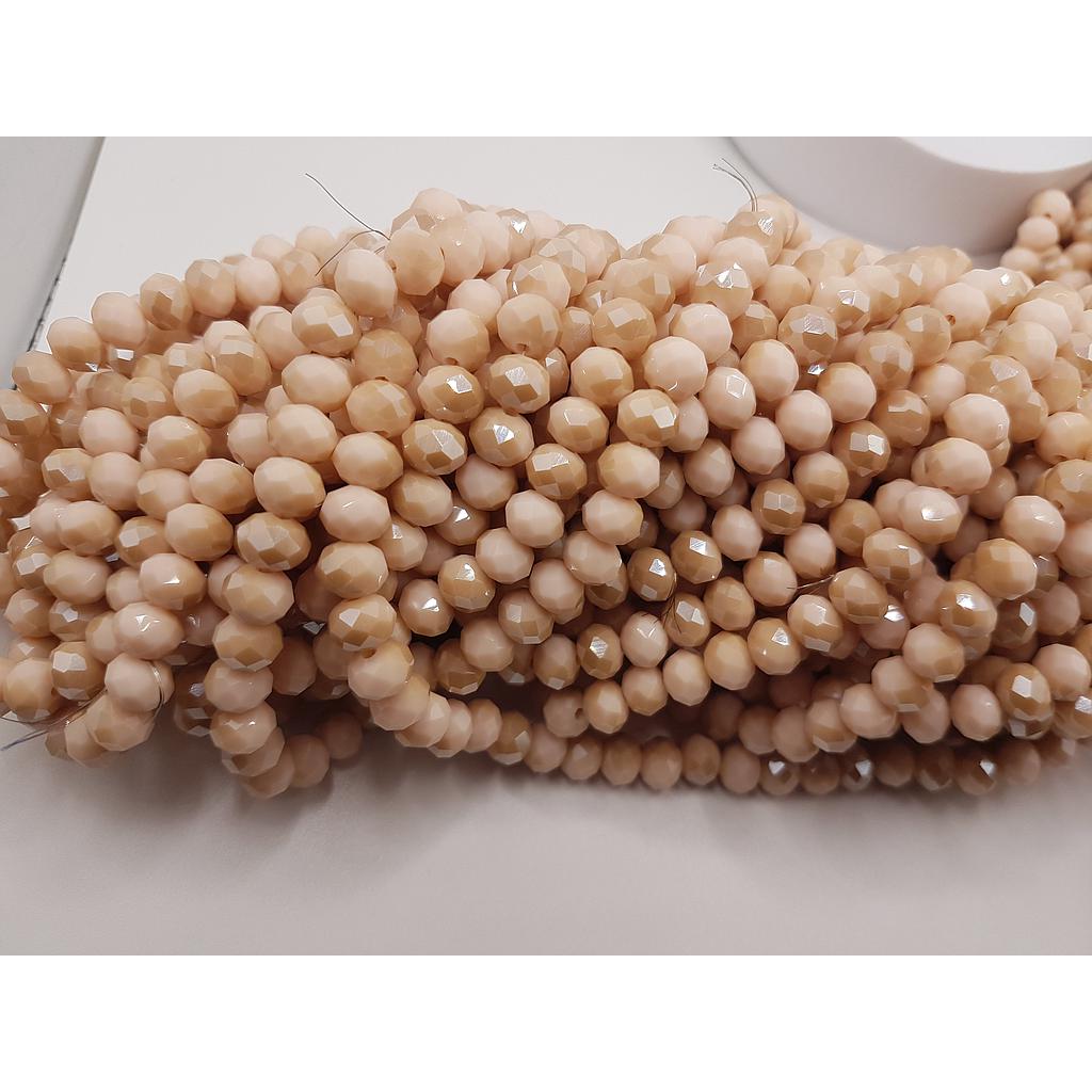 CRISTAL RONDEL NUDE Y CREMA 6MM