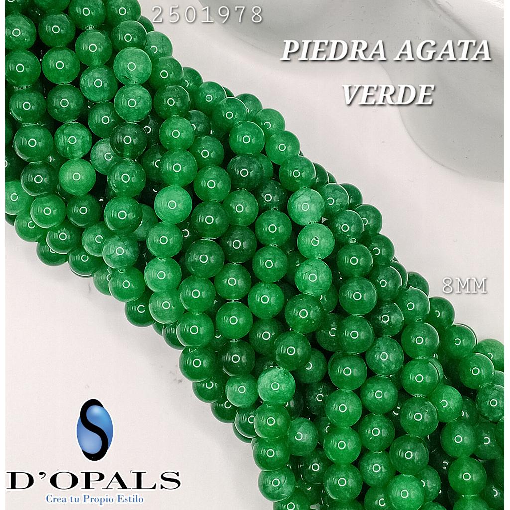 PIEDRA AGATA VERDE 8MM