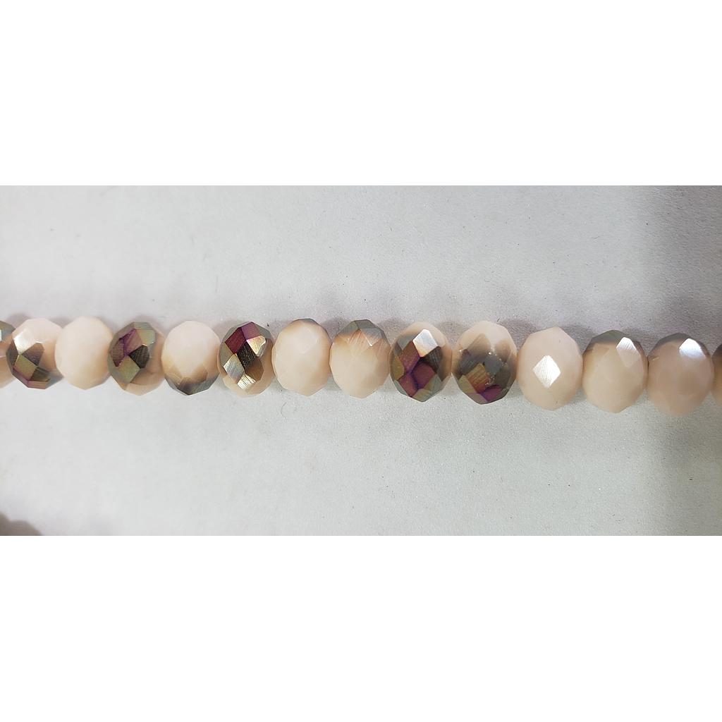CRISTAL RONDEL BEIGE CON MORADO 4MM