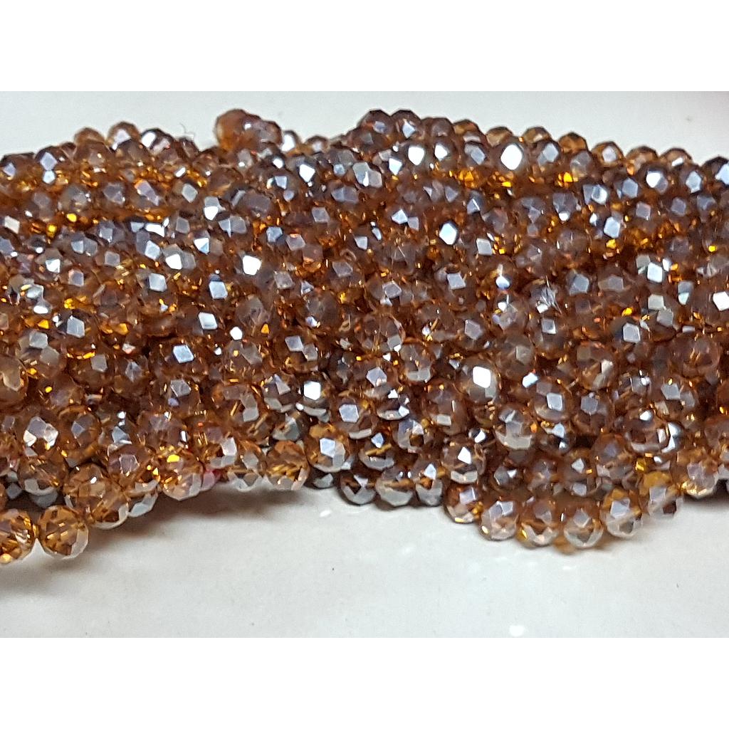 CRISTAL RONDEL MARRON AMBAR 6MM