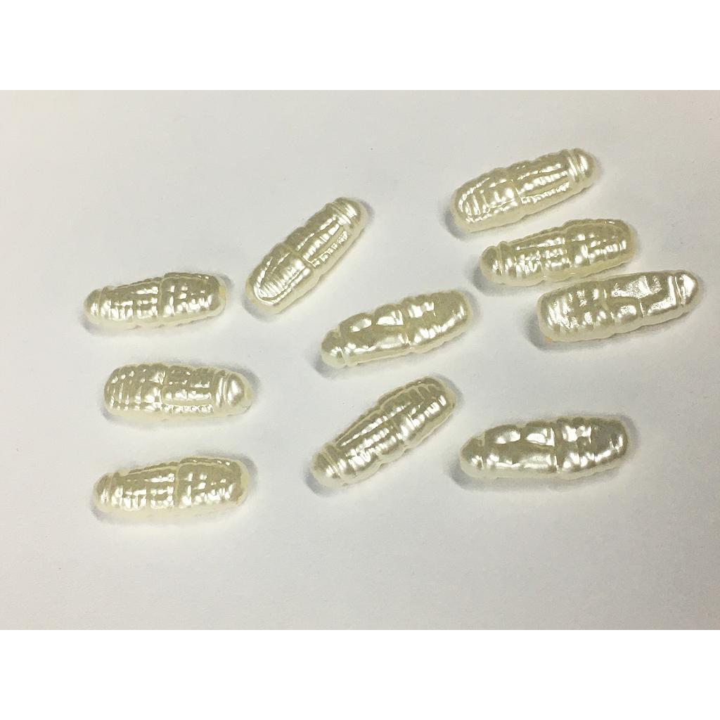 PERLAS ACRILICAS 18X7MM 100PCS