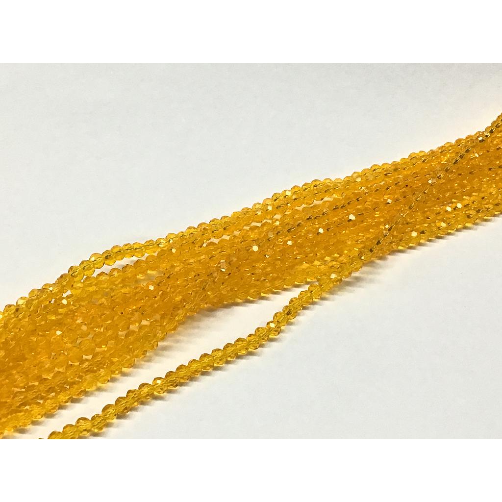 LIQUIDACION CRISTAL RONDEL NARANJA MIEL 2MM