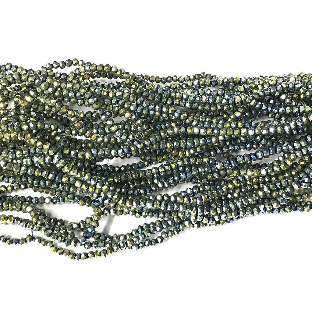 CRISTAL RONDEL VERDE TORNASOL 2MM
