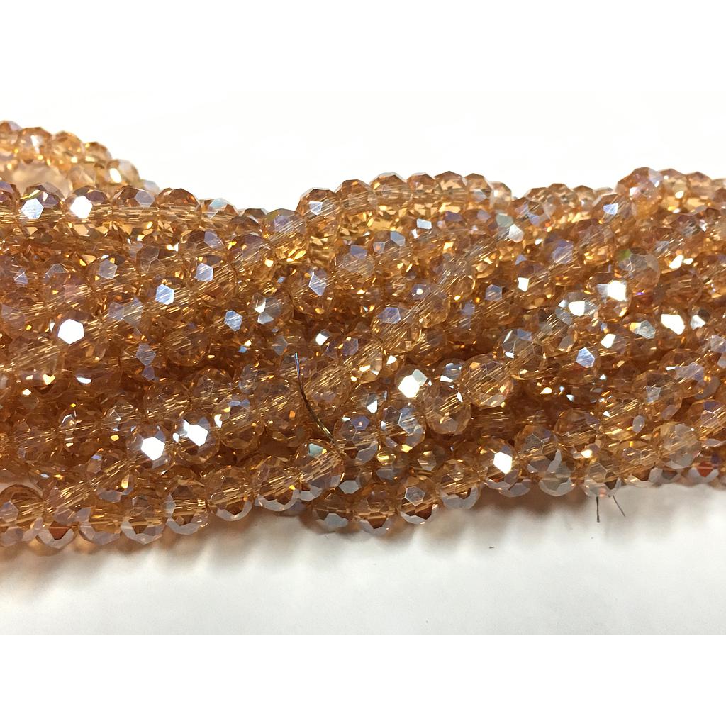 CRISTAL RONDEL CHAMPAGNE CAMEL 6MM