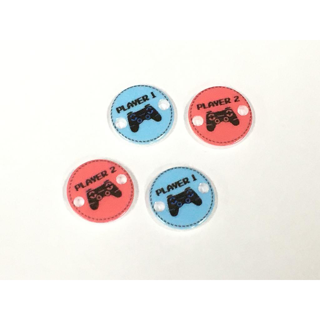 DIJE PAREJA GAMER ACRILICO 12PCS