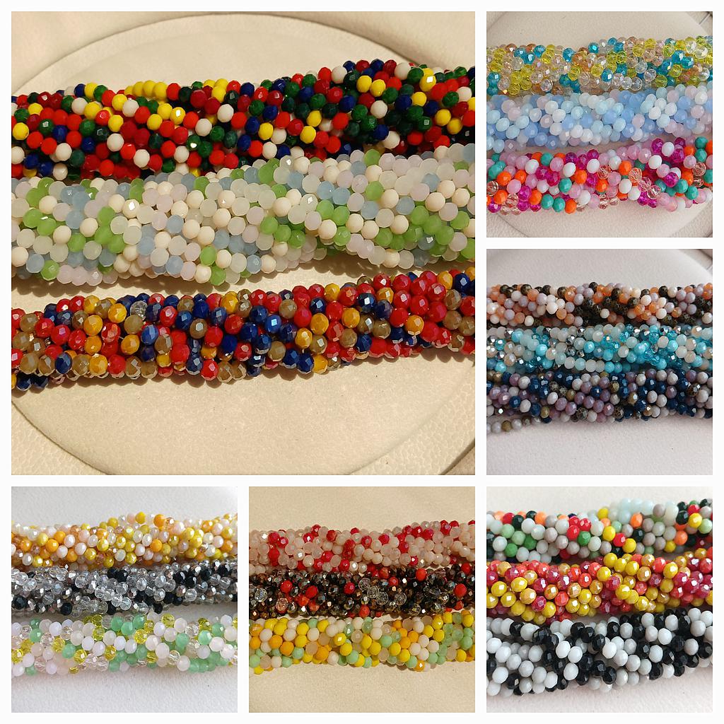CRISTAL RONDEL MULTICOLOR 4MM LIQUIDACION