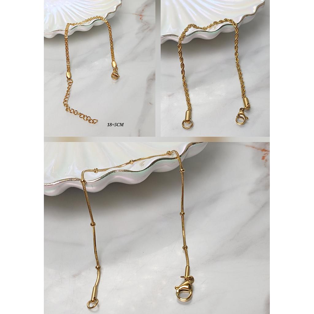 PULSERAS DE ACERO INOXIDABLE 18CM